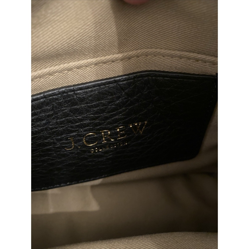 JCrew Collection Black Leathr Leopard Calf Hair Signet Flap Crossbody Bag EUC - Picture 8 of 10